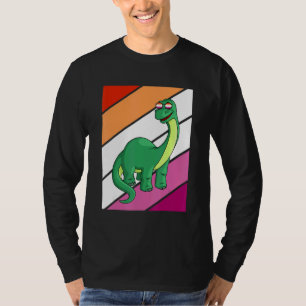 Dinosaurier Stolz Lesbenflagge LGBTQ Stolz Verbünd T-Shirt
