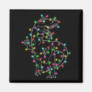 Dinosaurier T-Rex Baum Weihnachtspullover Xmas Hau Magnet