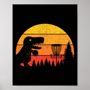 Dinosaurier T-Rex Disc Golf Spieler Sportliebhaber Poster
