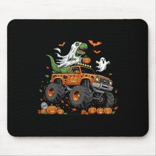 Dinosaurier T-Rex fährt Monstertruck Halloween Män Mousepad