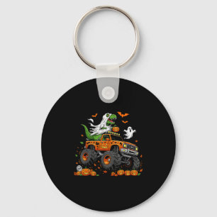 Dinosaurier T-Rex fährt Monstertruck Halloween Män Schlüsselanhänger