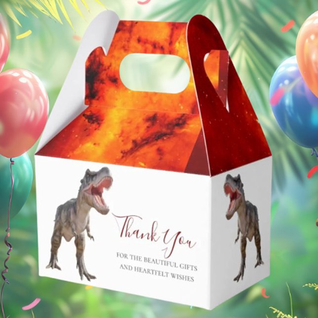 Dinosaurier T Rex Fire Jurassic World Geschenkschachtel (Our T-Rex party illustration brings a playful vibe to any celebration.)