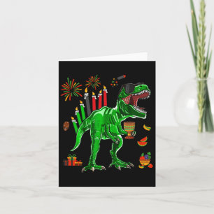 Dinosaurier T-Rex Frohes Kwanzaa Sieben Prinzipien Karte