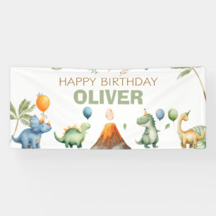 Dinosaurier T-Rex Junge Alles Gute zum Geburtstag Banner