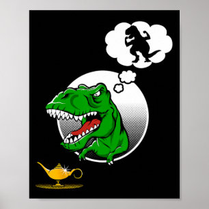 Dinosaurier T-Rex Kurze Arme Lustiger Witz Genie-L Poster