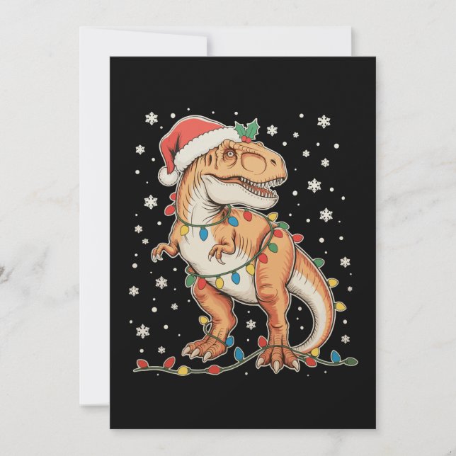 Dinosaurier T Rex Weihnachten Dino Weihnachtsbeleu (Vorderseite)