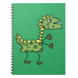 Dinosaurier T-rex zeichnend Cartoon Notizblock
