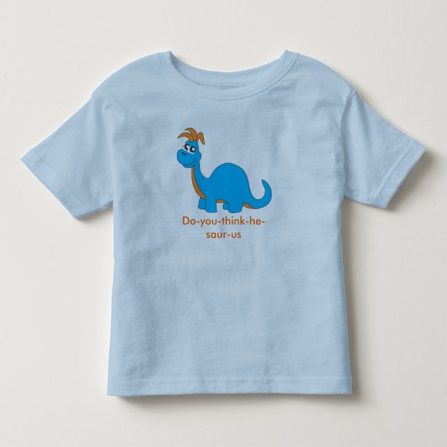 Dinosaurier T - Shirt blau (Vorderseite)