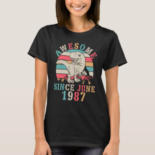 Dinosaurier Tanz Geburtstag 35 Jahre Phantastisch  T-Shirt