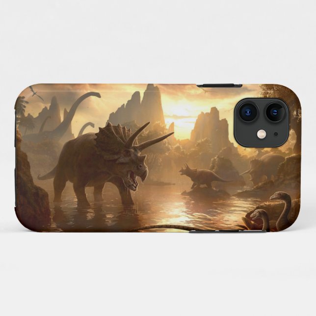 Dinosaurier-Telefonzelle Case-Mate iPhone Hülle (Rückseite (Horizontal))
