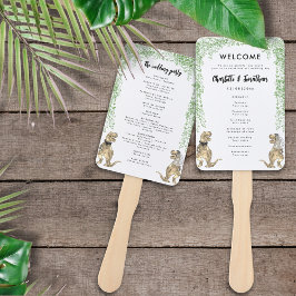 Dinosaurier Thema Hochzeitsprogramm Fächer