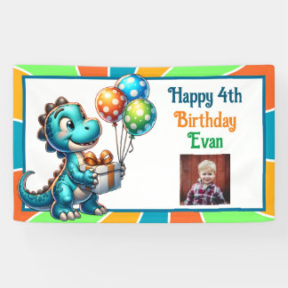 Dinosaurier thematisierte Kindergeburtsparty Perso Banner