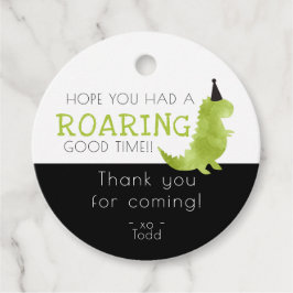 Dinosaurier Themenabend brüllend gute Zeit Danke Geschenkanhänger