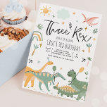 Dinosaurier Three Rex 3. Geburtstags-Party Einladung<br><div class="desc">Dinosaurier Three Rex 3. Geburtstag Party Einladung Alle Designs sind © PIXEL PERFECTION PARTY LTD</div>