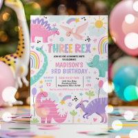 Dinosaurier Three Rex 3. Geburtstags-Party