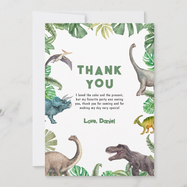 Dinosaurier Three rex Birthday Einladung T Rex Par (Vorderseite)