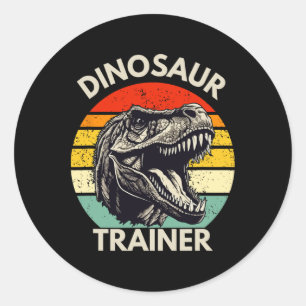 Dinosaurier Trainer Retro Halloween Kostüm für Erw Runder Aufkleber