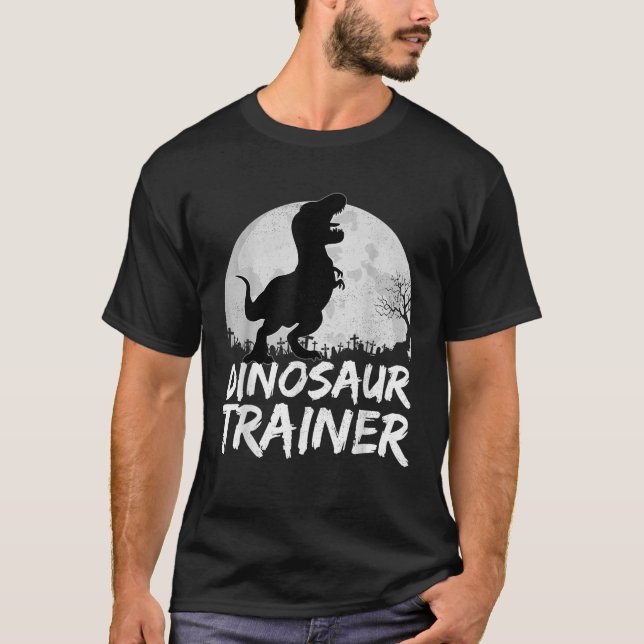 Dinosaurier Trainer T Rex Halloween Kostümbildneri T-Shirt (Vorderseite)