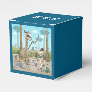 Dinosaurier treffen auf die Steinzeit Geschenkschachtel