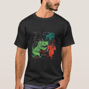 Dinosaurier Trex attackiert Bullen- und Bärenbörse T-Shirt