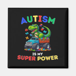 Dinosaurier Trex Autismus ist meine Supermacht Aut Magnet