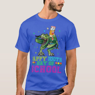 Dinosaurier TRex Roaring in 100 Tage Schulzeit zur T-Shirt