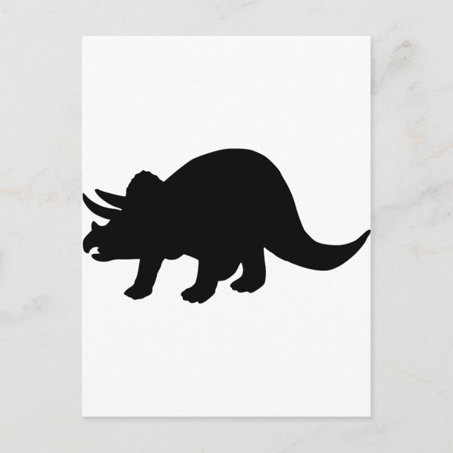 Dinosaurier - Triceratops Postkarte (Vorderseite)