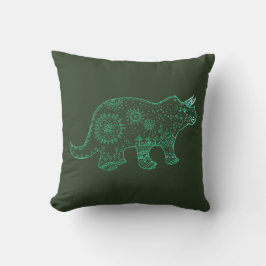 Dinosaurier, Triceratops zeichnend Kissen