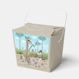 Dinosaurier trifft auf die Steinzeit Geschenkschachtel