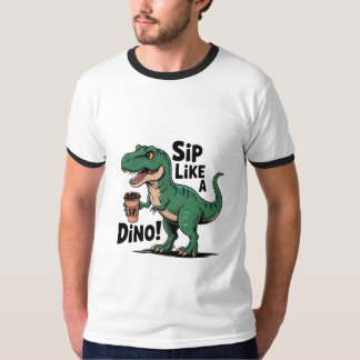 Dinosaurier trinken Kaffee T-Shirt