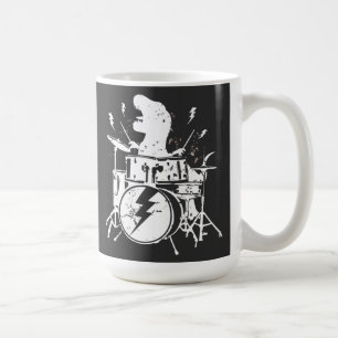 Dinosaurier Trommeln Musik spielender T rex Kaffee Kaffeetasse