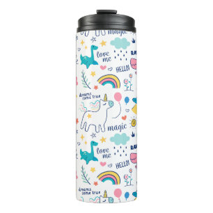Dinosaurier Tumbler, Insulated Tumbler, Rainbow Tu Thermosbecher