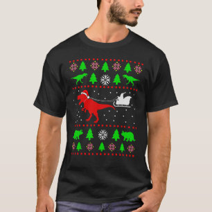 Dinosaurier Ugly Christmas Sweater für Erwachsene T-Shirt