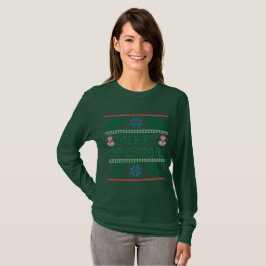 Dinosaurier Ugly Christmas Sweater T - Shirt