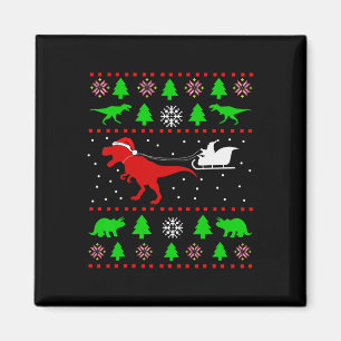 Dinosaurier Ugly Weihnachten für Erwachsene Kinder Magnet