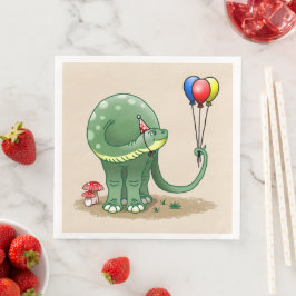 Dinosaurier und Balloons zum Geburtstag Serviette