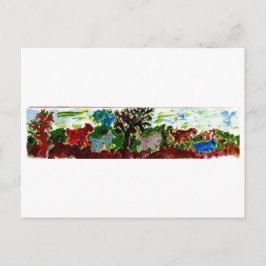 Dinosaurier- und Eselparade Postkarte