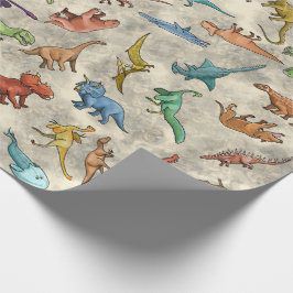 Dinosaurier und prähistorische Tiere Geschenkpapier