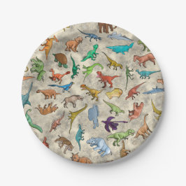 Dinosaurier und prähistorische Tiere Pappteller