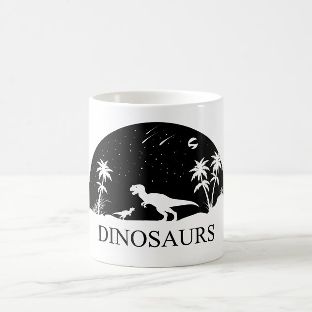 Dinosaurier unter den Sternen Kaffeetasse (Mittel)