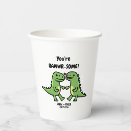 Dinosaurier valentines Papiertasse Pappbecher