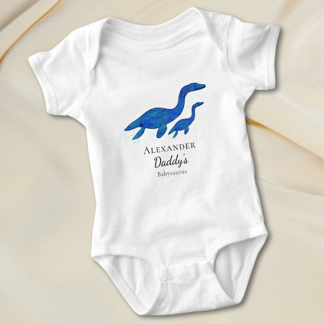 Dinosaurier Vater und Baby Personalisiert Baby Strampler (Cute dinosaur personalized name dino dad and baby quote custom bodysuit )