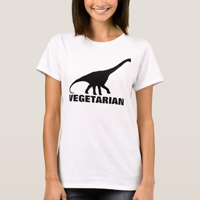 Dinosaurier VEGETARIER T - Shirt (Vorderseite)
