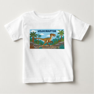 Dinosaurier Velociraptor Räuber Baby T-shirt