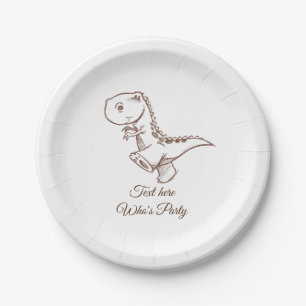 Dinosaurier, Vintag, niedlich, Kinder, Papierplatt Pappteller
