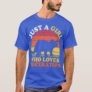 Dinosaurier Vintag nur ein Mädchen, das Triceratop T-Shirt
