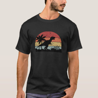 Dinosaurier Vintag Sunset Geschenkdesign T-Shirt