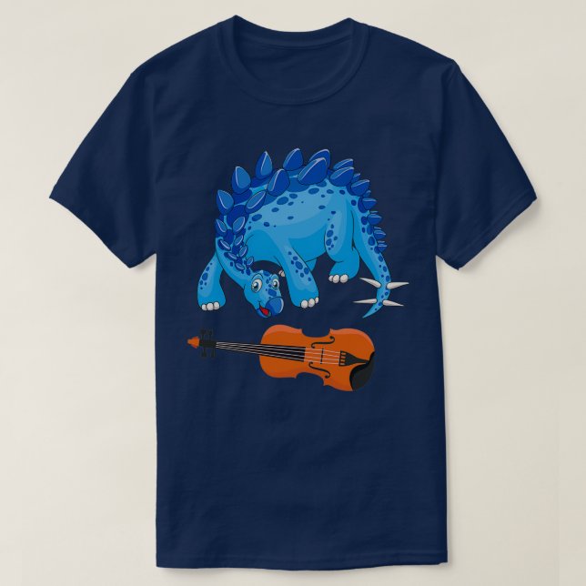 Dinosaurier Violin Funny Good Dinosaur Violin T-Shirt (Design vorne)