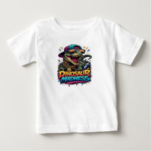 Dinosaurier-Wahnsinn – Party Animal T-Rex-Grafik Baby T-shirt