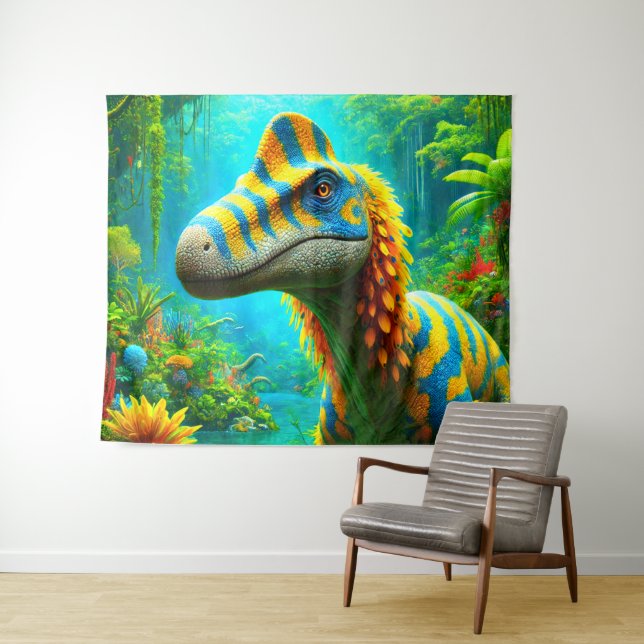 Dinosaurier Wandteppich (Beispiel (Horizontal))